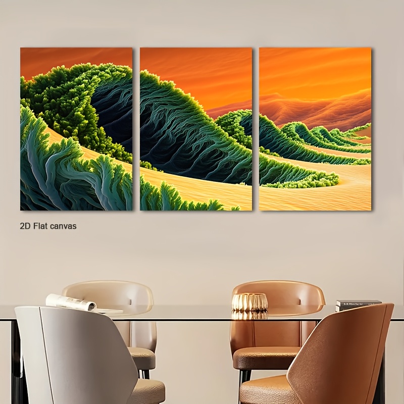Canvas Wrap Ready - 3 sztuki abstrakcyjnych obrazów na płótnie