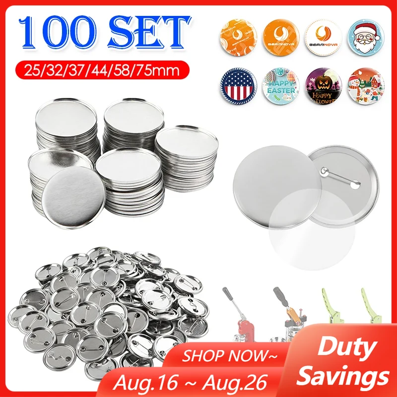 100Set Blank Badge Pin Button  – Button Badge Blank recenzja i cena